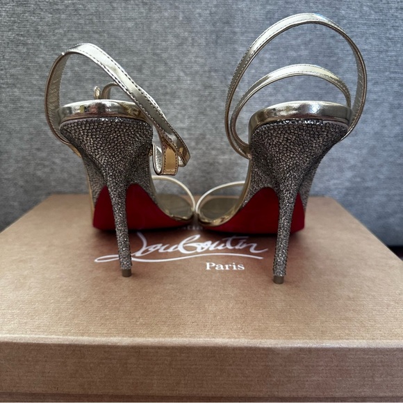 Christian Louboutin Arch Queen Crystal Embellished Sandal Metallic rhinestone - Picture 9 of 9